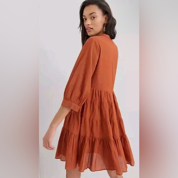 Anthropologie Small Samant Chauhan Apolline Embroidered Tunic Dress - Picture 2 of 8